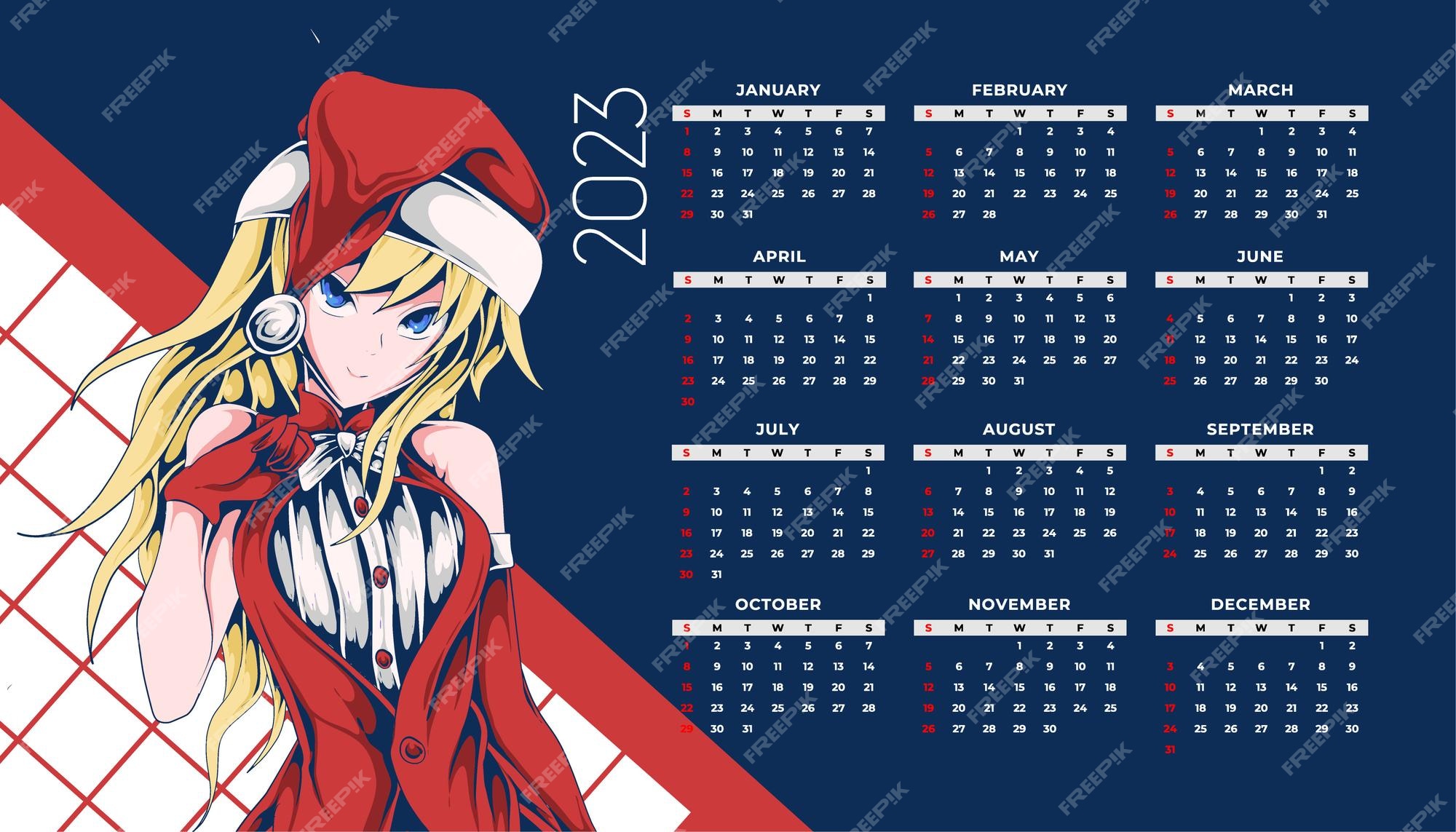 Anime Calendar 2023 P3 in 2023