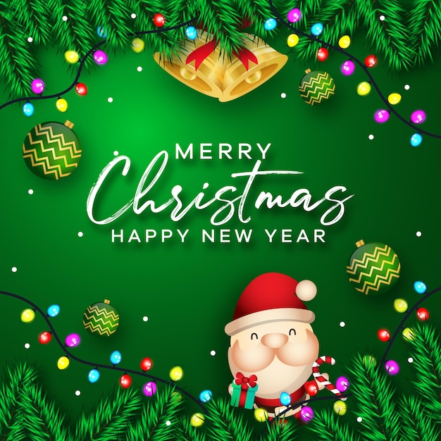 Christmas background design in realistic style