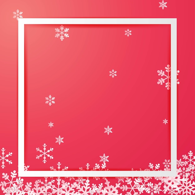 Christmas background design of snowflake with copy space