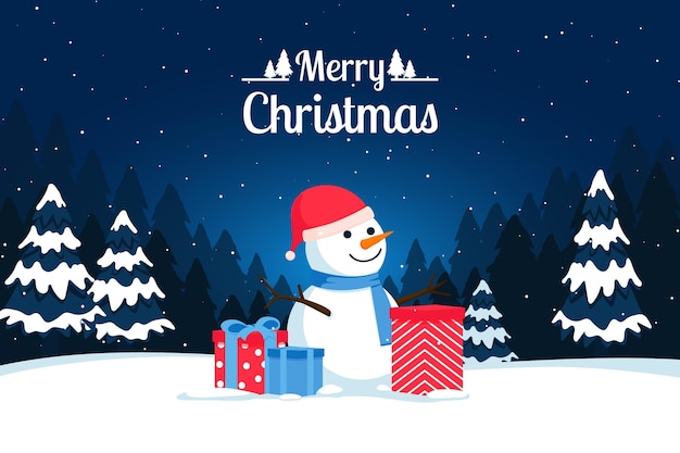 Christmas background in flat design