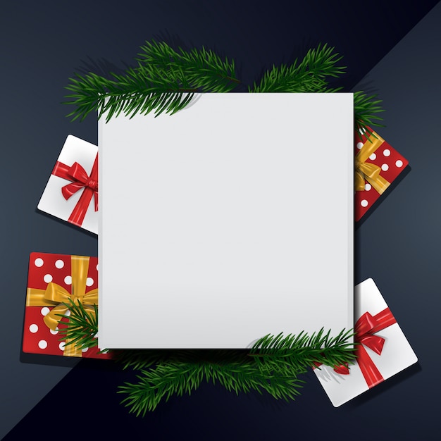 Christmas background frame Blank template