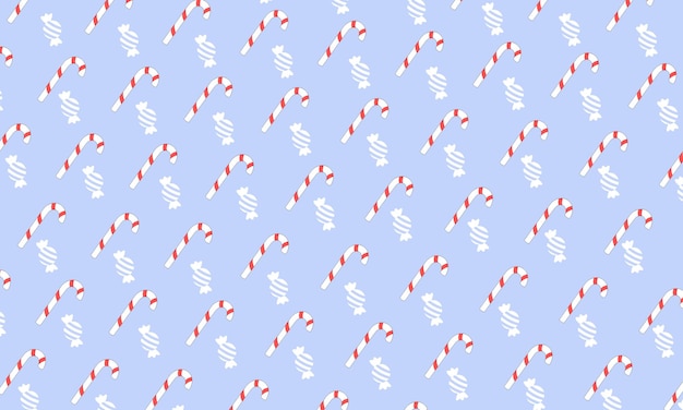 christmas background pattern with sweets