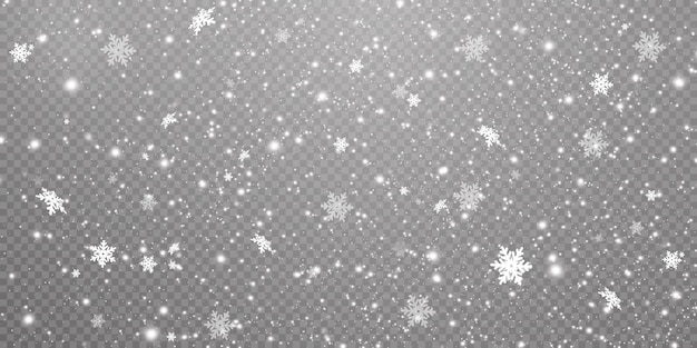 Christmas background. Powder PNG. Magic bokeh shines with white dust.