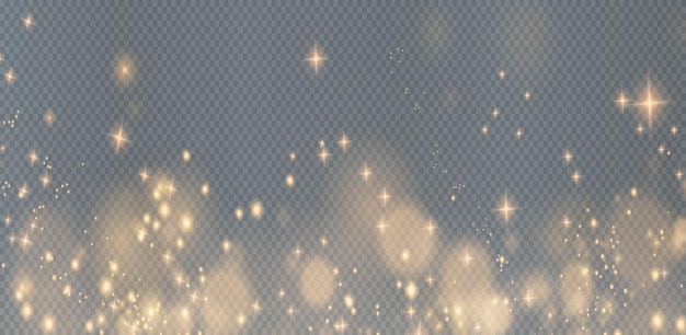 Christmas background powder png magic shining gold dust fine shiny dust bokeh particles