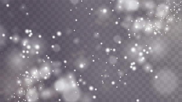 Vector christmas background powder png magic shining white dust fine shiny dust particles fal