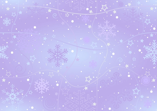 Vector christmas background of snowflakes