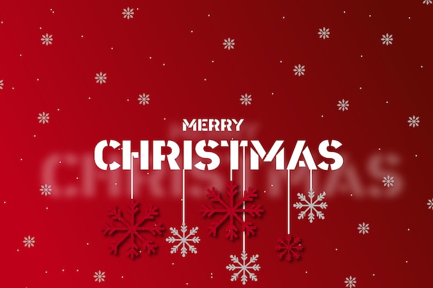 Vector christmas background of various elements in red background premium vector