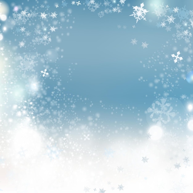 クリスマスの背景 ベクトル 冬のイラスト クリスタル 雪花 新年のテーマ