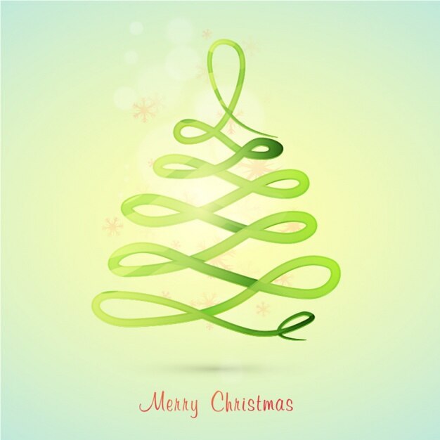 Vector christmas background with abstract tree