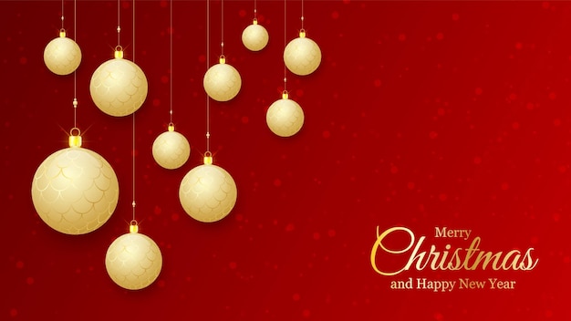 Christmas background with christmas ball decoration