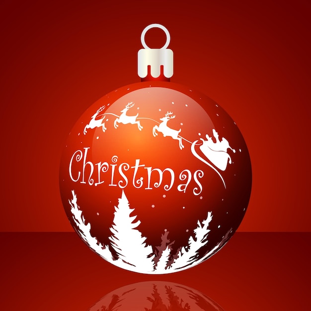 Christmas background with christmas ball decoration