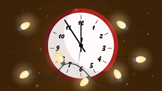 Christmas background with clock New Year New Years Eve new year celebration