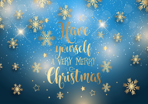 Christmas background with decorative type