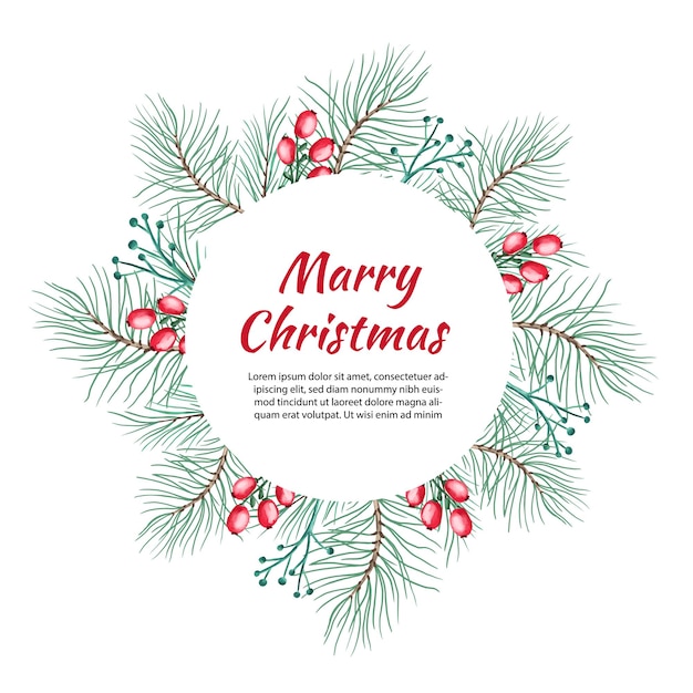 Christmas background with fir branches gifts and sweets