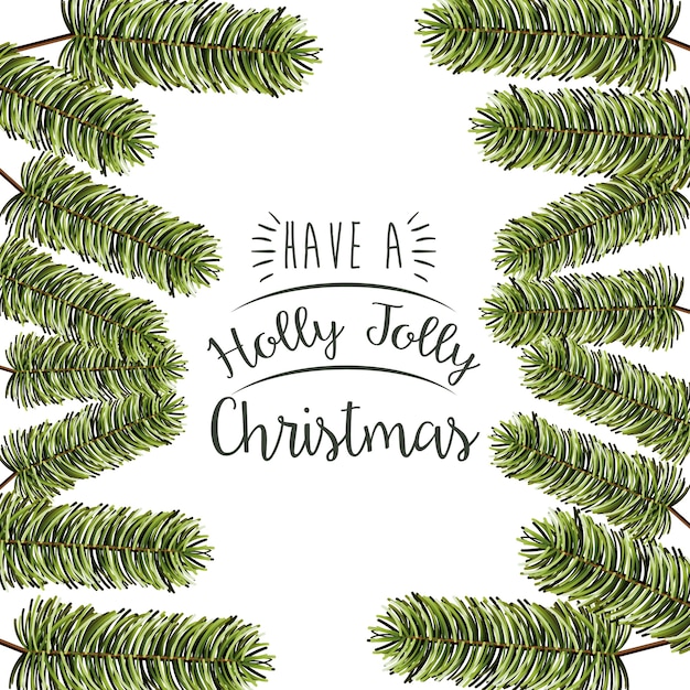 Vector christmas background with garland design