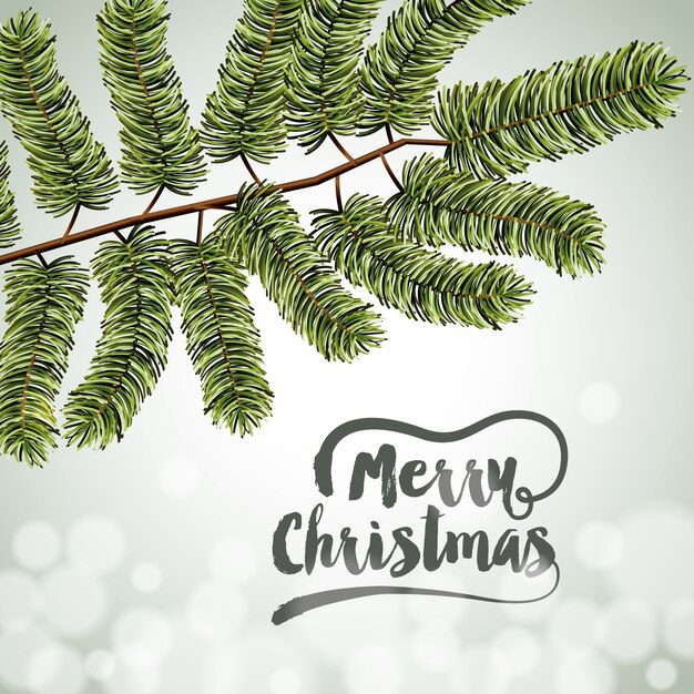 Vector christmas background with garland design