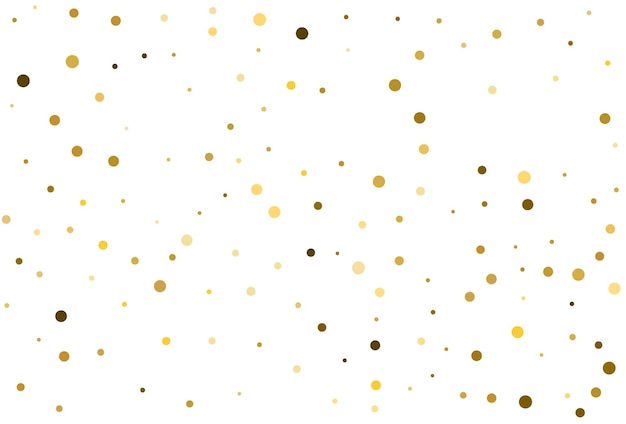 Christmas background with golden polka dot confetti