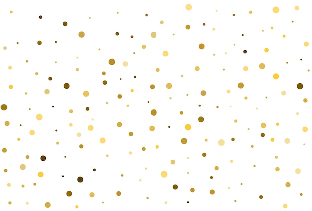 Vector christmas background with golden round confetti. vector.