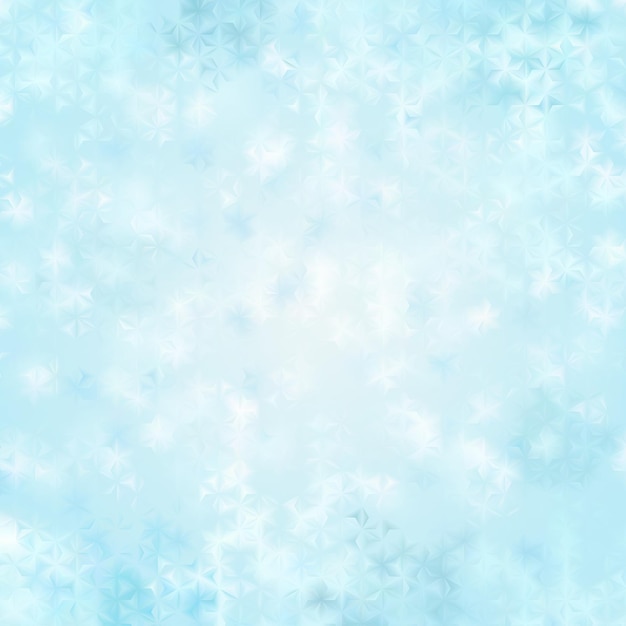 Vector christmas background with light blue snowflakes behind fluted glass