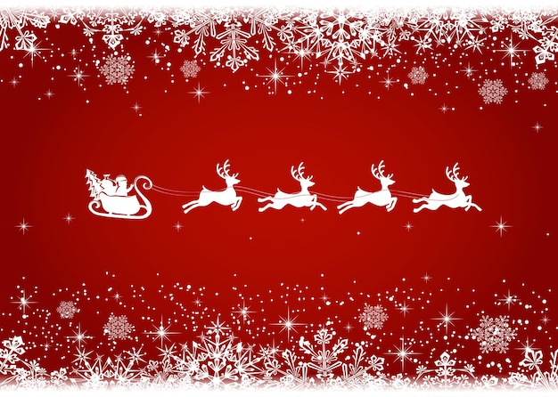 Christmas background with Santa