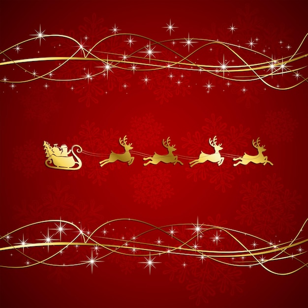 Christmas background with Santa