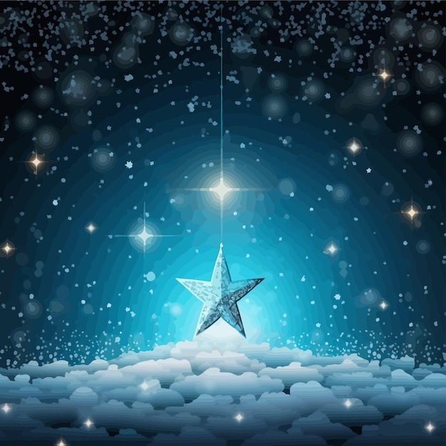 Vettore christmas_background_with_shutting_star_vector