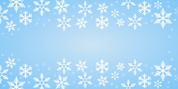 Christmas background with snow flake flat design