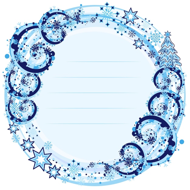 Christmas background with snowflakes and place for text Vector illustration