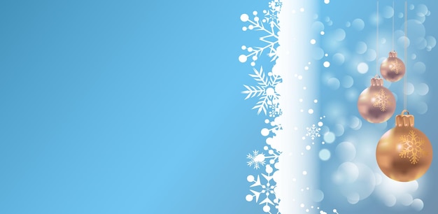 Vector christmas background with toys on blue