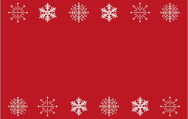 Christmas background with white snowflakes and snow, blank space for your message