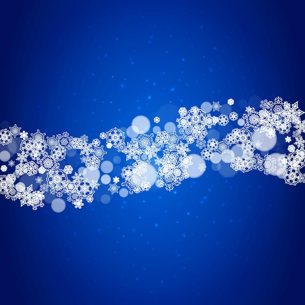 Christmas background with white snowflakes