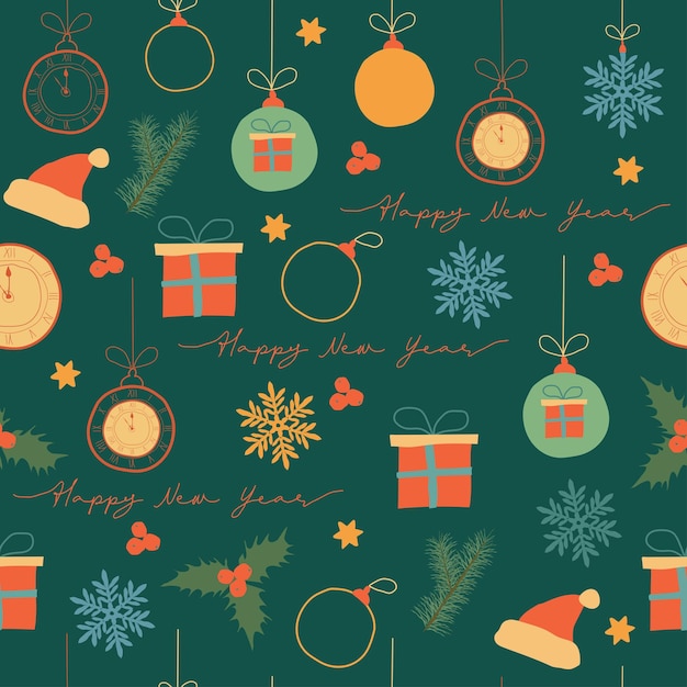 Christmas backgrounds seamless pattern vector illustration a festive set