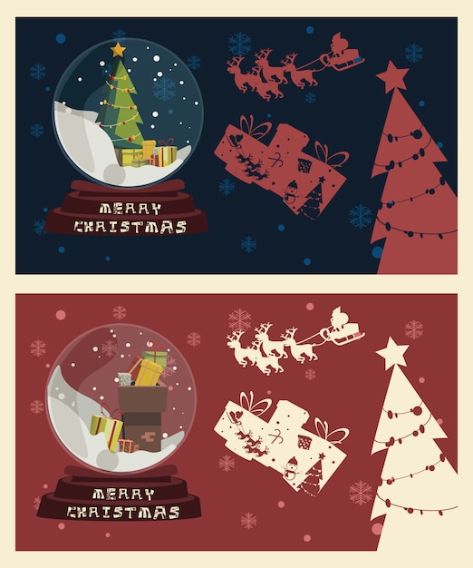 Vector christmas backgrounds vector illustration