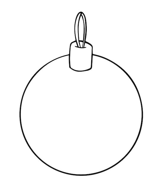 Christmas ball doodle linear