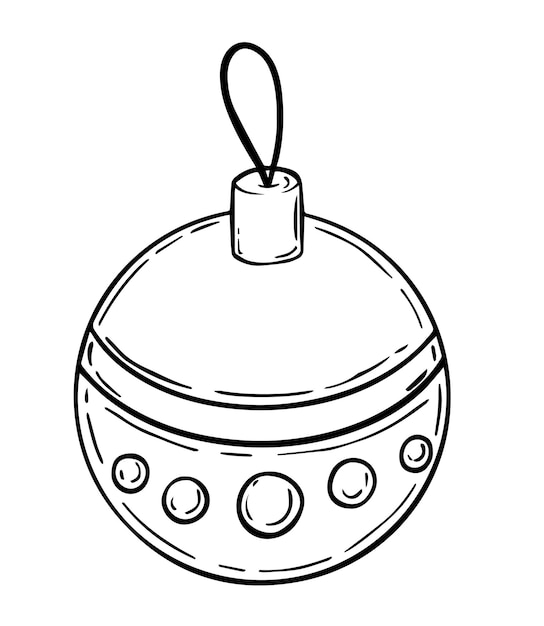 Christmas ball doodle linear