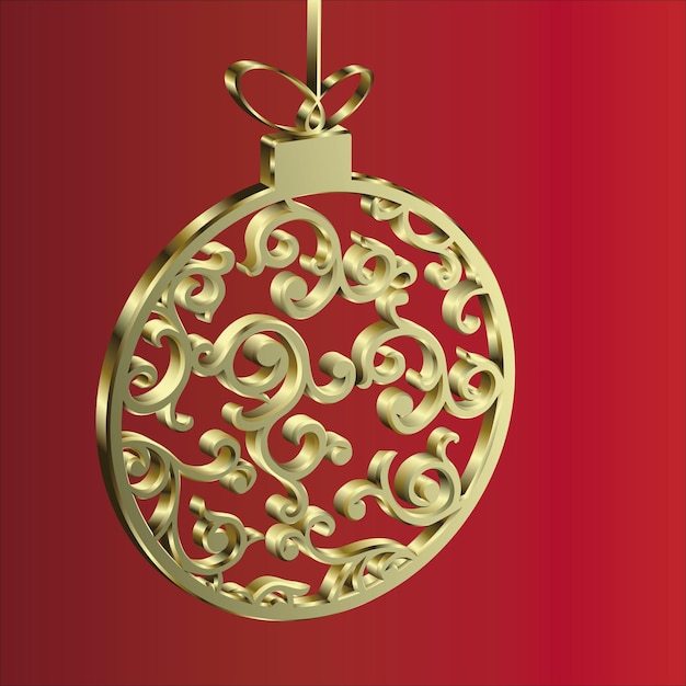 Palla di natale d'oro