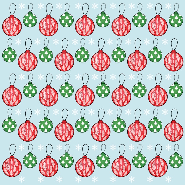 Christmas ball pattern background