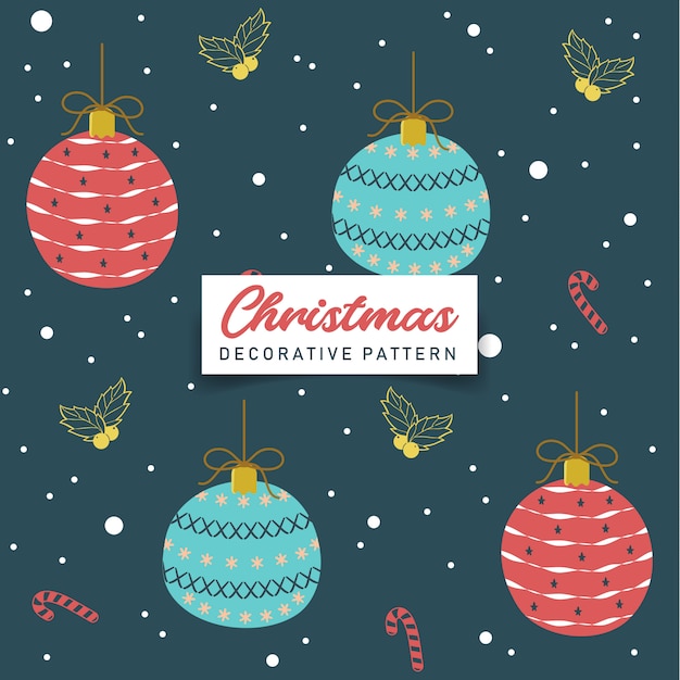 Christmas ball seamless pattern.