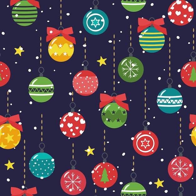 Christmas balls. seamless pattern