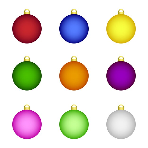 Christmas balls vector