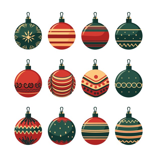 Christmas balls vector