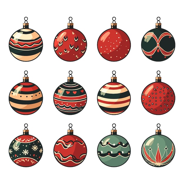 christmas balls vector