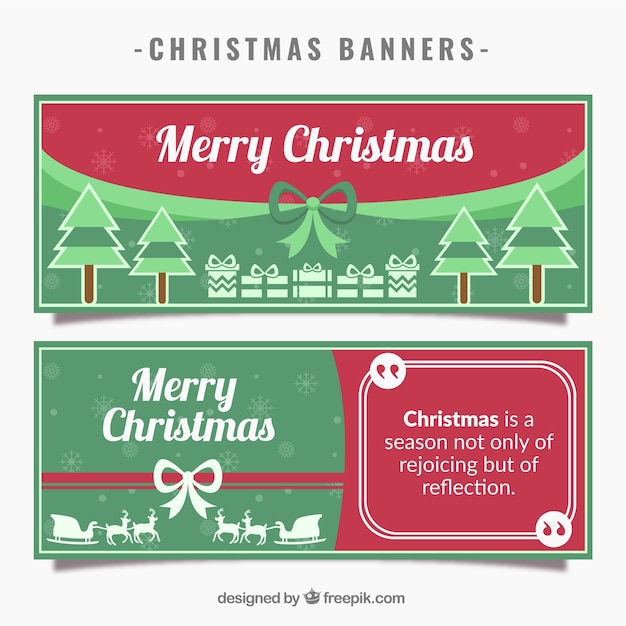Рождественские баннеры с сообщением