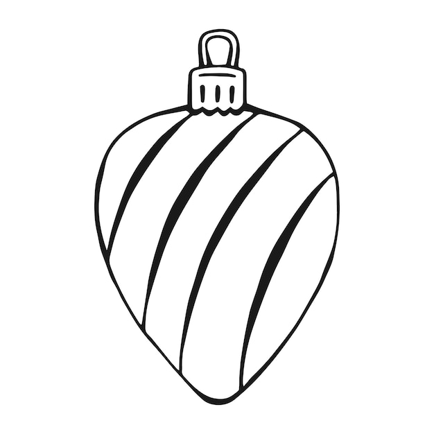 Christmas bauble Hand drawn vector illustration