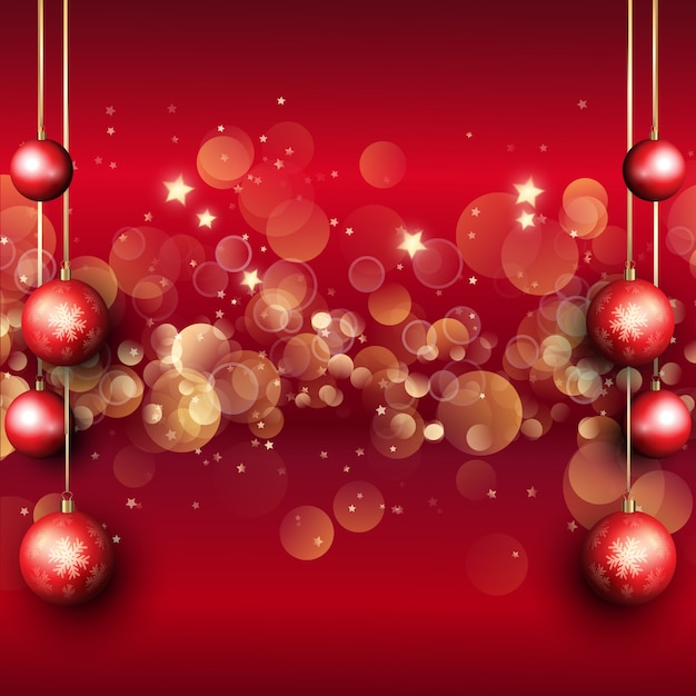 Vector christmas baubles background