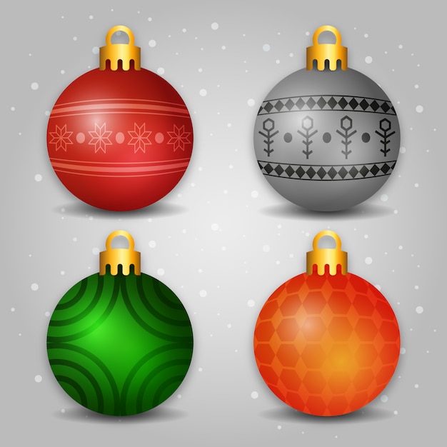 Vector christmas baubles