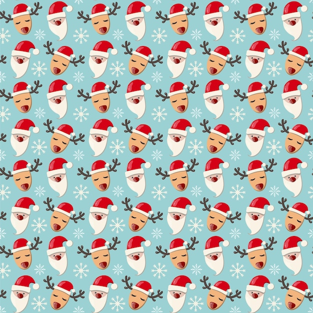 Christmas beautiful holiday vector seamless pattern with beautiful design