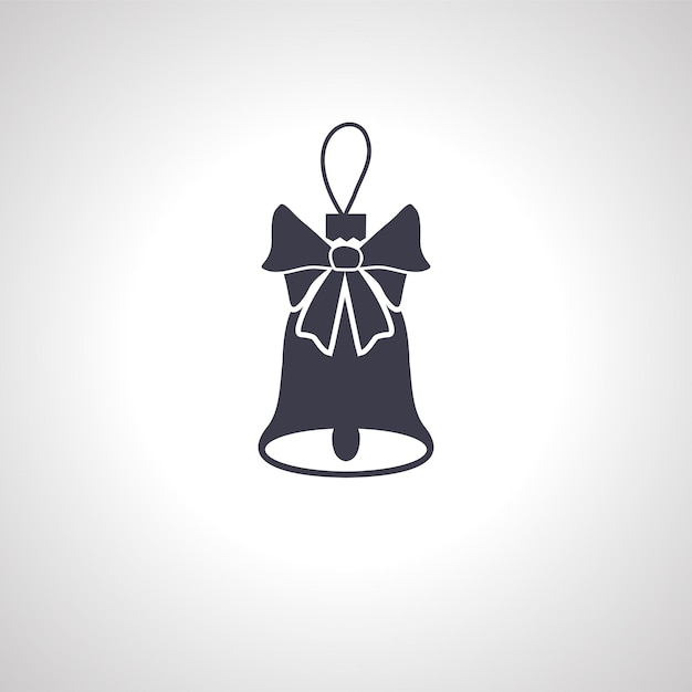 christmas bell for christmas tree isolated icon