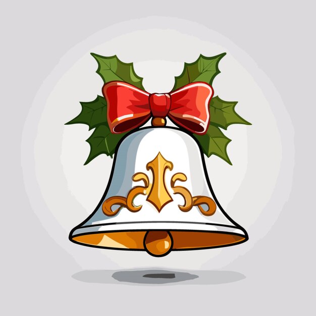 Vector christmas bell flat vector detailed cartoon