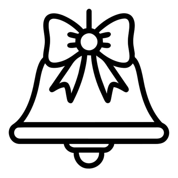 Vector christmas bell icon outline